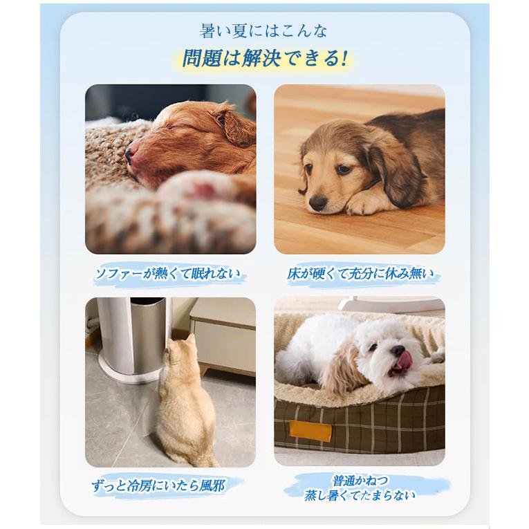 ペットベッド 犬用 春夏 洗える マカロン色 滑り止め ペットマット ひんやりマット ペット 接触冷感素材 猫 子犬 小型犬 中型犬に適用 犬用クッション 爆買 | ブランド登録なし | 09