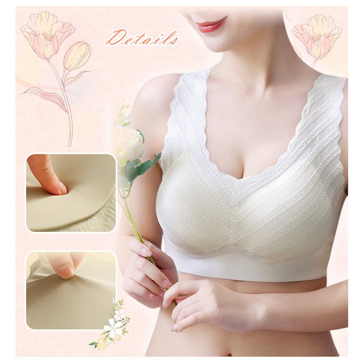 【2点買うと10％OFF】シームレスブラ 美胸 ナイトブラ レース ブラジャー U型 スカラップ パッド付き ノンワイヤー 昼夜兼用 インナー レディース 女性 爆買 | ブランド登録なし | 12