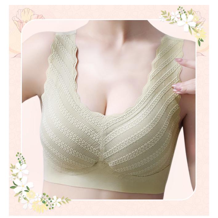 【2点買うと10％OFF】シームレスブラ 美胸 ナイトブラ レース ブラジャー U型 スカラップ パッド付き ノンワイヤー 昼夜兼用 インナー レディース 女性 爆買 | ブランド登録なし | 13