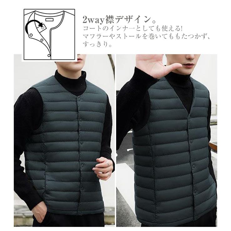ダウンベスト キルティングベスト メンズ レディース ライトダウンベスト ライトダウン インナーダウン アウター 軽い 暖か あたたかい 防寒 爆買 | ブランド登録なし | 03