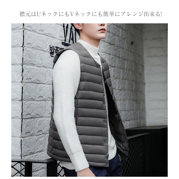 ダウンベスト キルティングベスト メンズ レディース ライトダウンベスト ライトダウン インナーダウン アウター 軽い 暖か あたたかい 防寒 爆買 | ブランド登録なし | 04