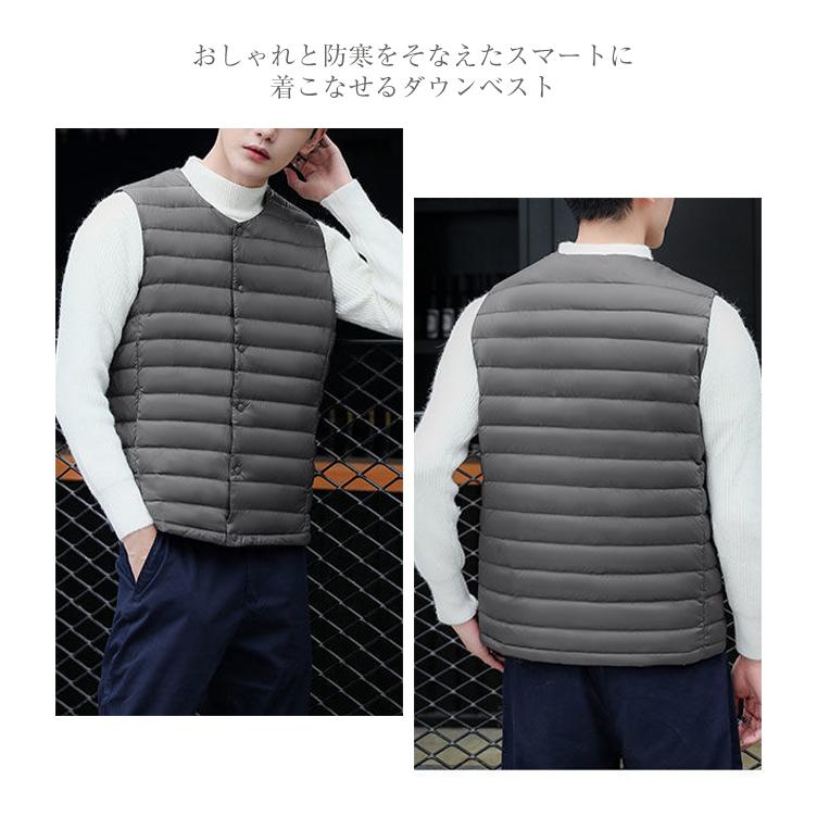 ダウンベスト キルティングベスト メンズ レディース ライトダウンベスト ライトダウン インナーダウン アウター 軽い 暖か あたたかい 防寒 爆買 | ブランド登録なし | 06