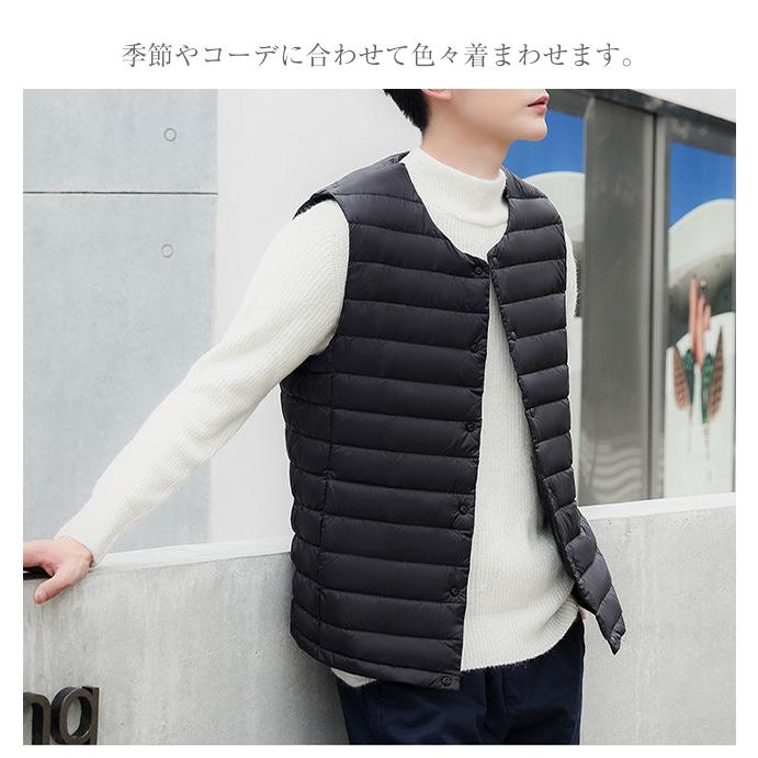 ダウンベスト キルティングベスト メンズ レディース ライトダウンベスト ライトダウン インナーダウン アウター 軽い 暖か あたたかい 防寒 爆買 | ブランド登録なし | 07