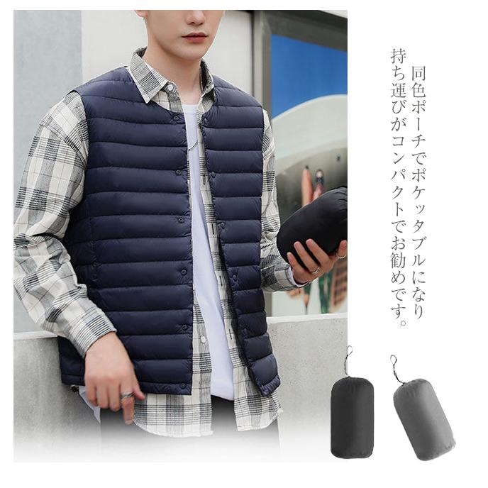 ダウンベスト キルティングベスト メンズ レディース ライトダウンベスト ライトダウン インナーダウン アウター 軽い 暖か あたたかい 防寒 爆買 | ブランド登録なし | 08