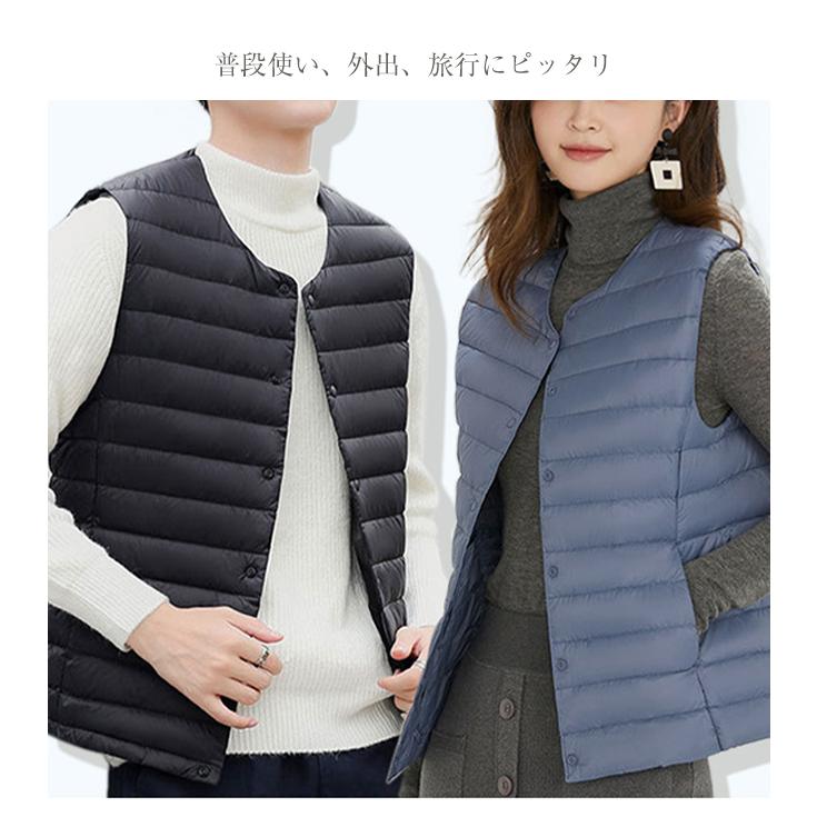 ダウンベスト キルティングベスト メンズ レディース ライトダウンベスト ライトダウン インナーダウン アウター 軽い 暖か あたたかい 防寒 爆買 | ブランド登録なし | 09