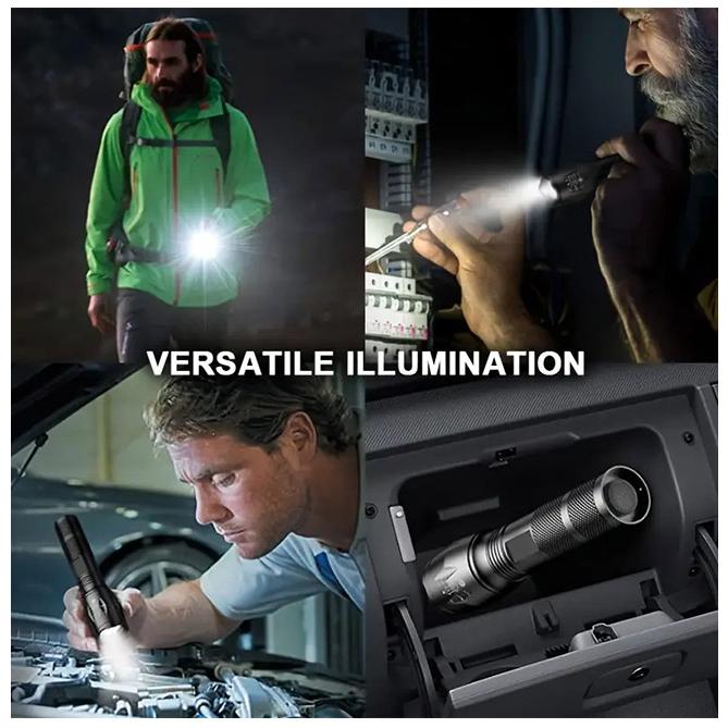 ハンディライト ハンドライト LEDライト 懐中電灯 防水 ズームXML フラッシュ機能 電池式 単4 携帯用 防災 災害 アウトドア 爆買 | ブランド登録なし | 09