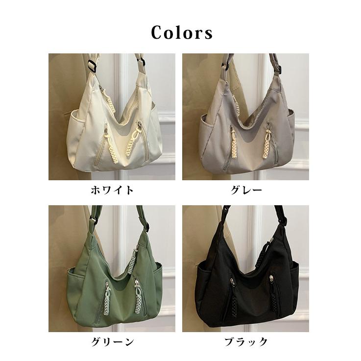 ショルダーバッグ トートバッグ 鞄 かばん レディース メンズ  軽量 斜めがけ 肩掛け 大容量 ファッション 通勤 通学 ブラック ホワイト 爆買 | ブランド登録なし | 16