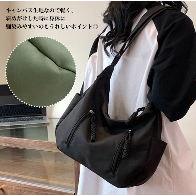ショルダーバッグ トートバッグ 鞄 かばん レディース メンズ  軽量 斜めがけ 肩掛け 大容量 ファッション 通勤 通学 ブラック ホワイト 爆買 | ブランド登録なし | 10