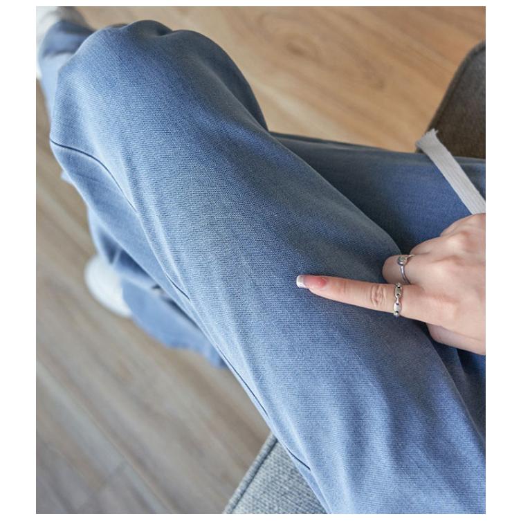 涼感ワイドパンツ デニム調 接触冷感 ロング クール 涼しい 夏用 ゆったり ストレッチ 薄手 体型カバー ウエストゴム ボトムス 着痩せ 美脚 爆買 | ブランド登録なし | 14