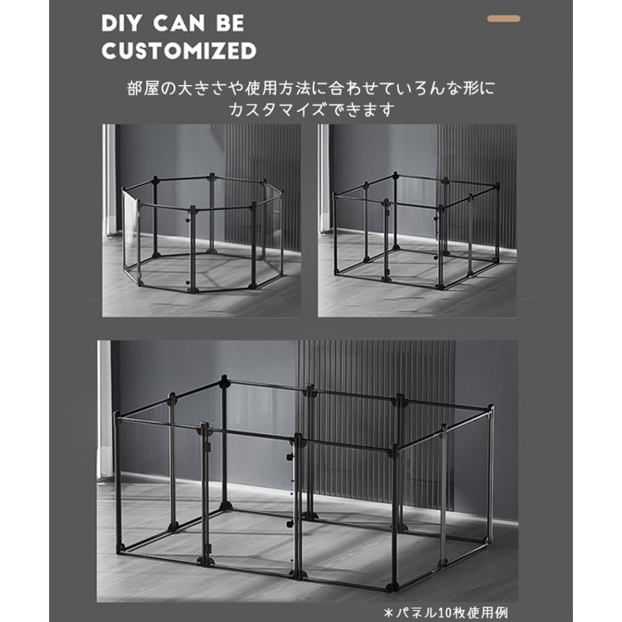 新品未使用！ 犬 サークル ケージ クリア 透明 スケルトン 丈夫 長持ち 傷つきにくい 組立て簡単 小型犬 おしゃれ インテリア 高級 モダン 組み合わせ自由 Petifam 【VQL1528422070】(55055円)