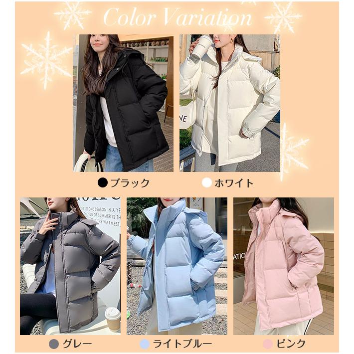 ダウンジャケット コート レディース ゆったり あったか 通勤 軽い 大きいサイズ ショート丈 厚手 防寒 秋冬 暖かい フード ポケット付き ダウンジャケット コート レディース ゆったり あったか 通勤 軽い