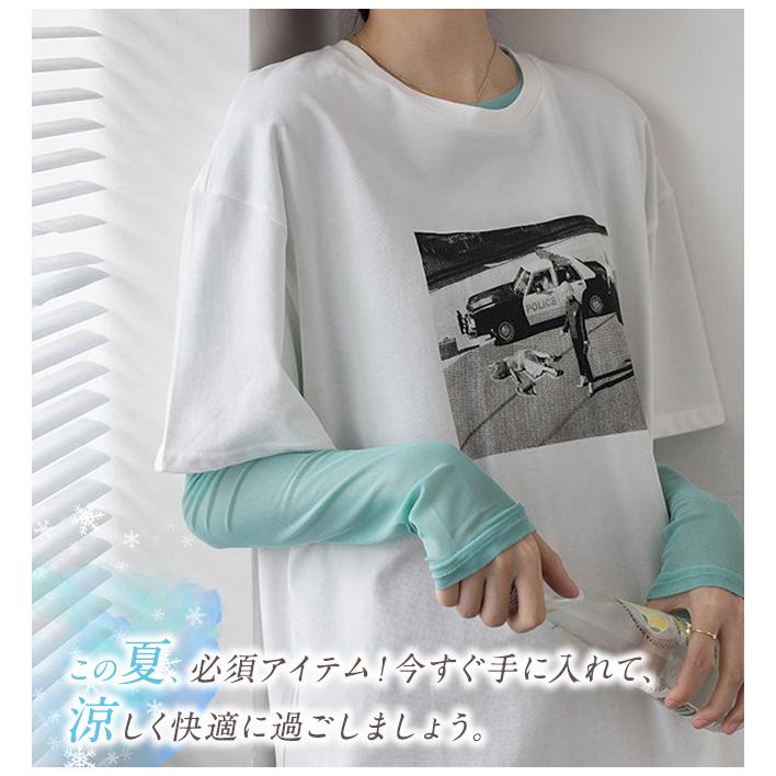シースルーTシャツ カットソー トップス レディース トップス 長袖 透け感 レイヤード プルオーバー シアー クルーネック 春夏 薄手 爆買 | ブランド登録なし | 08