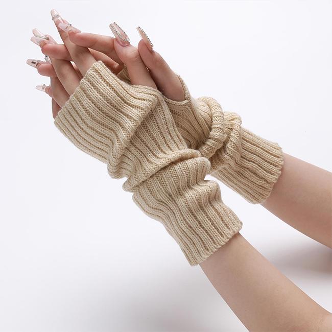 アームウォーマー 手袋 アームカバー ニット ケーブル編み レディース 指なし手袋 防寒対策 保温 肌触り 防寒 おしゃれ 爆買 | ブランド登録なし | 15