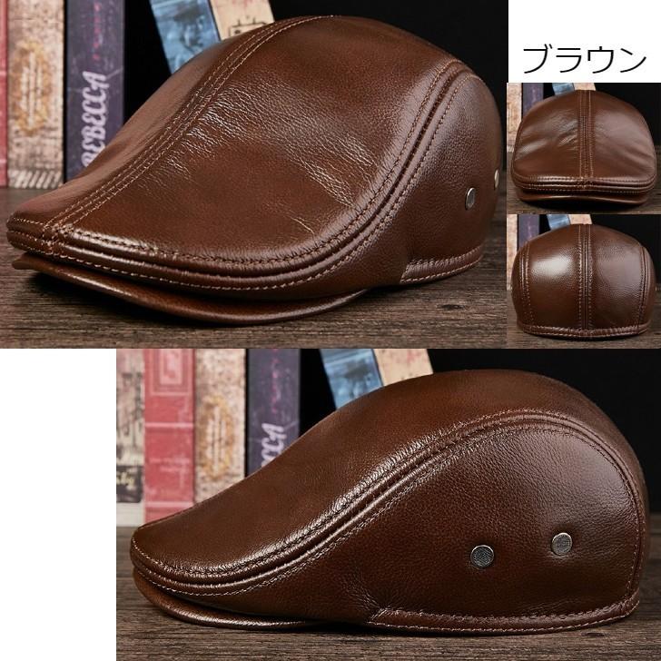 ハンチング帽 本革 メンズ 秋 冬 レザー つば付 暖かい 耳当て付耳当キャップ ハンチング帽子 本革 メンズ 秋 冬 レザー つば付 暖かい 耳当て