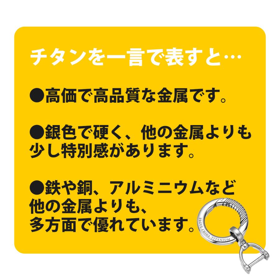 キーホルダー オール チタン 丸型 カラビナ おしゃれ キーチェーン 鏡面仕上 紛失防止 |  | 03