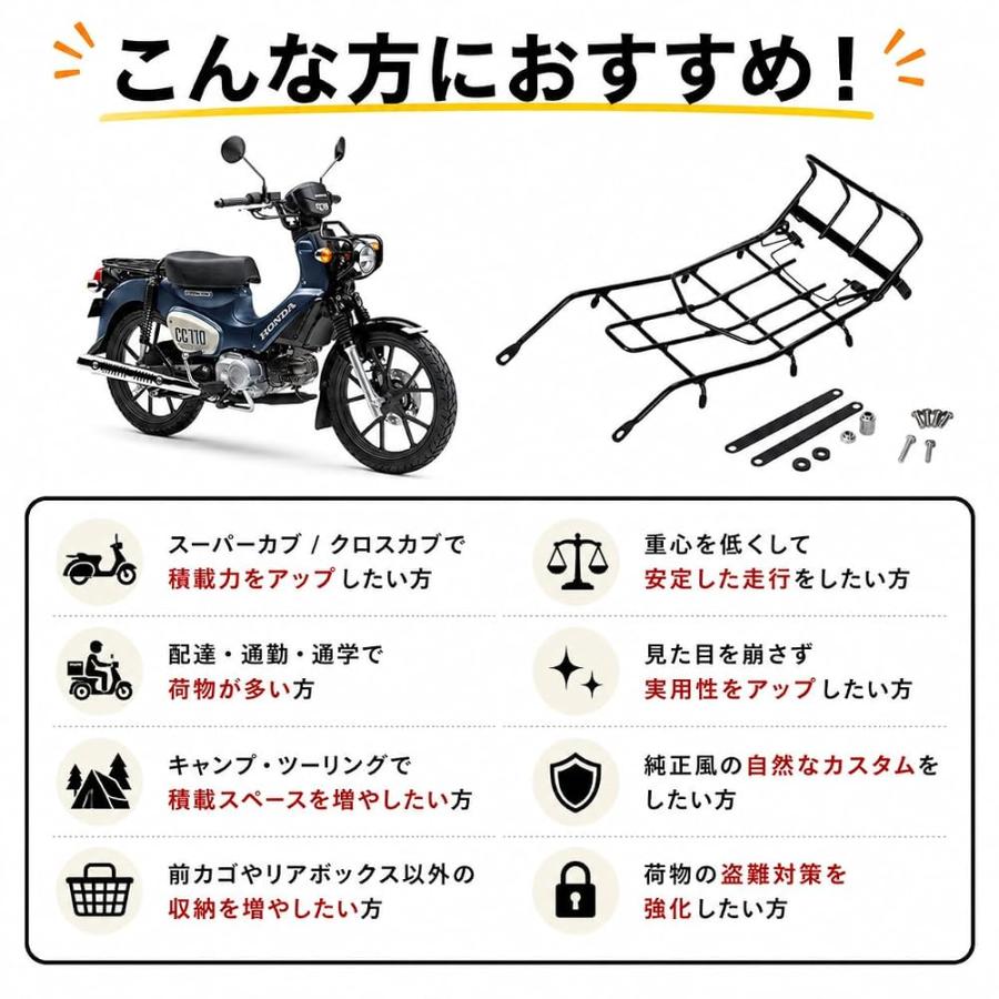 ホンダ 用 センターキャリア キット スーパーカブ クロスカブ 50 110