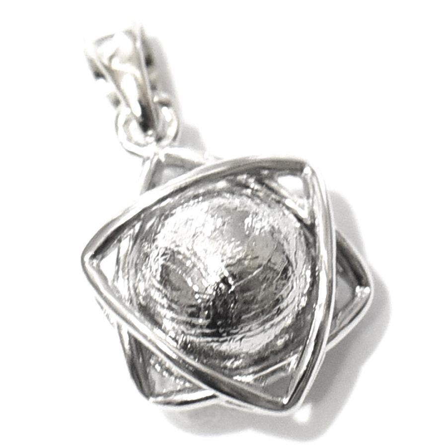 ギベオン隕石 六芒星（ダビデの星） 高品質シルバー ペンダントトップ