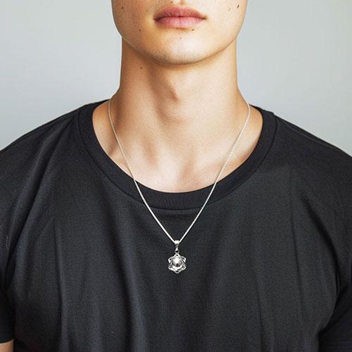 ギベオン隕石 六芒星（ダビデの星） 高品質シルバー ペンダントトップ