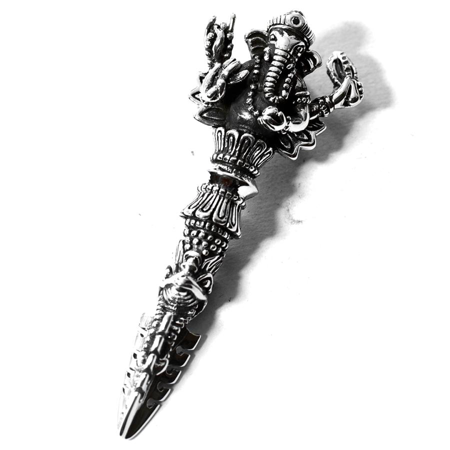 完売 ガネーシャ スターリングシルバー ペンダントトップ 金剛杭 プルパ シルバー９２５ 夢をかなえるゾウ インド神話 ヒンドゥー教 神々 象頭財神 送料込 Www Maxipiso Com Ar
