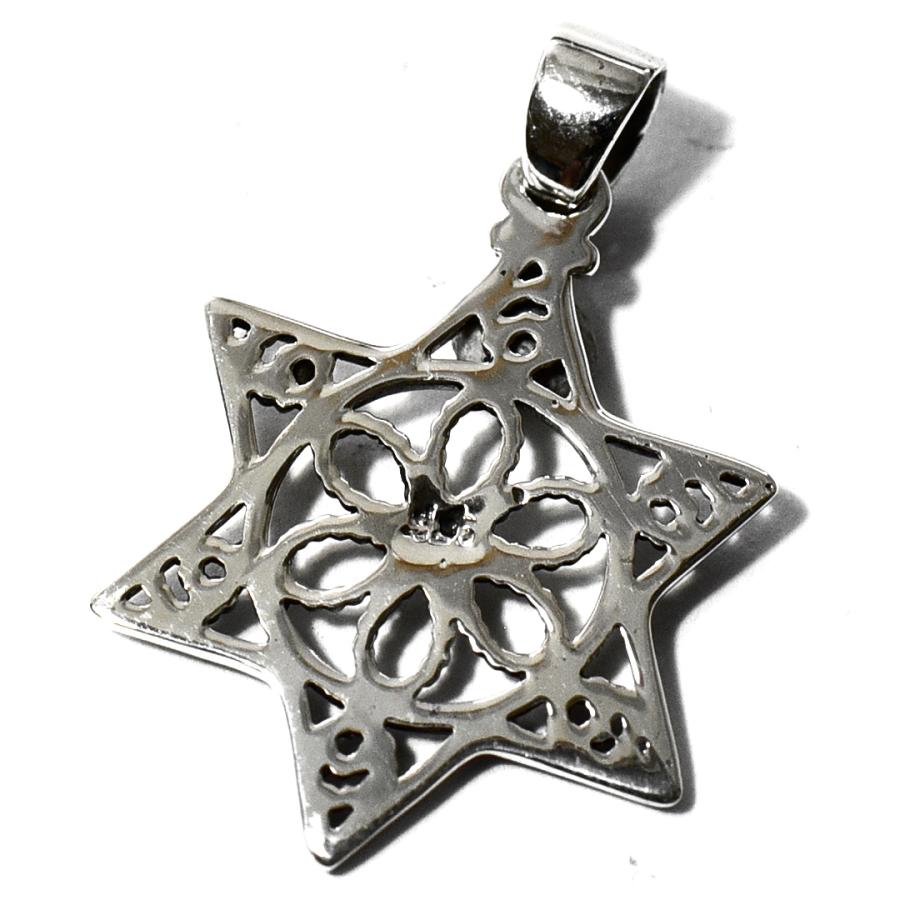 六芒星（ダビデの星） スターリング シルバー ペンダントトップ