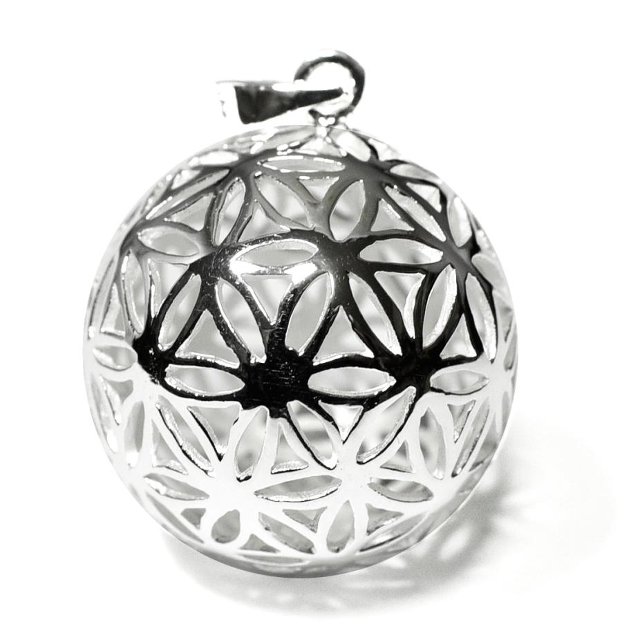 フラワーオブライフ（生命の花） 立体ボール型 高品質シルバー