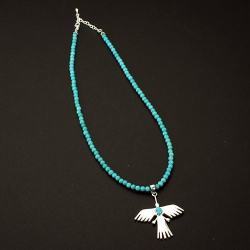 ナスカの地上絵 コンドル 天然ターコイズ スターリングシルバー ネックレス 南米 ペルー プレインカ文明 シルバー９２５ nazca02 民族アクセサリー専門店ラパヌイ 通販 Yahoo ショッピング