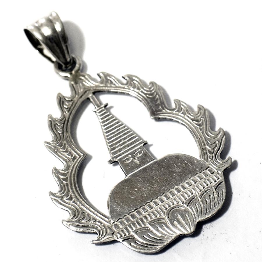 チベット密教 ブッダズアイ ストゥーパ（仏塔） 高品質シルバー