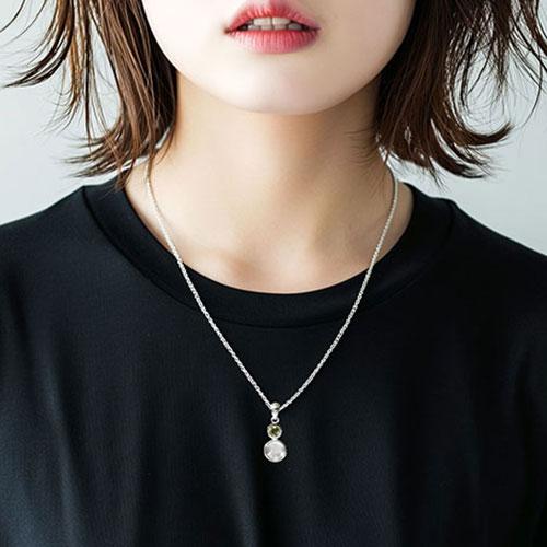 レア☆モルダバイト メテオライト シルバーカラー ネックレストップ