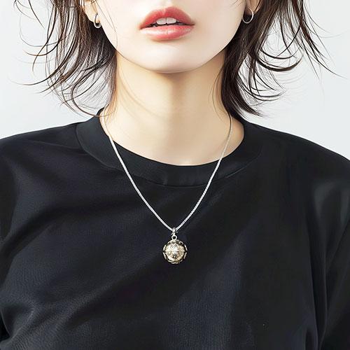 バリ島 癒しの音色 ガムランボール 特大23mm シルバー ペンダント