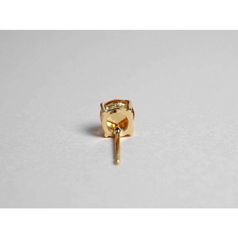 K18 シトリン ローズカット ピアス 美しいく細かいエレガントなデザイン スタッド pierce K18ピアス 18k 18金 ゴールド rpacp1789c23の画像