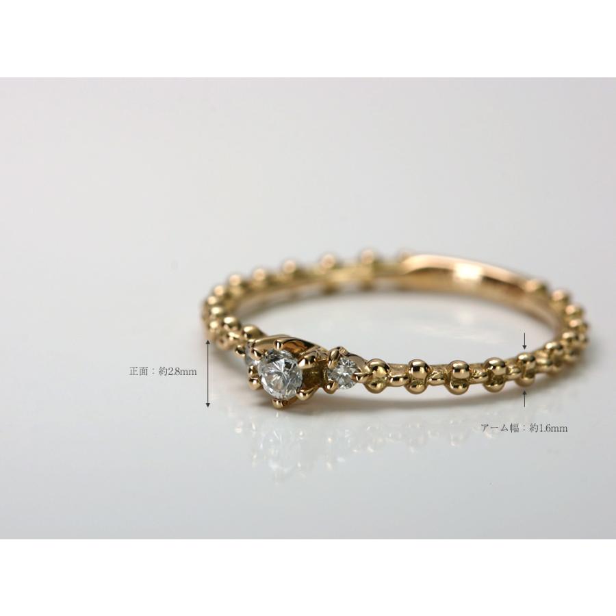 K18 ダイヤモンド バブルアーム リング 主張する、可憐で華奢なダイヤリング ダイヤ リング 指輪 ring 重ね付け 18k 18金 rpa1967522の画像