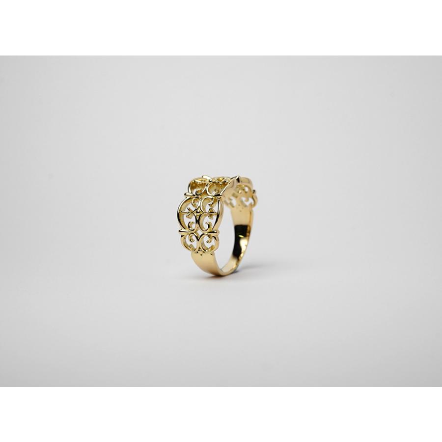 18K リング レディース 指輪 アラベスク レーシーリング 地金 18金 K18