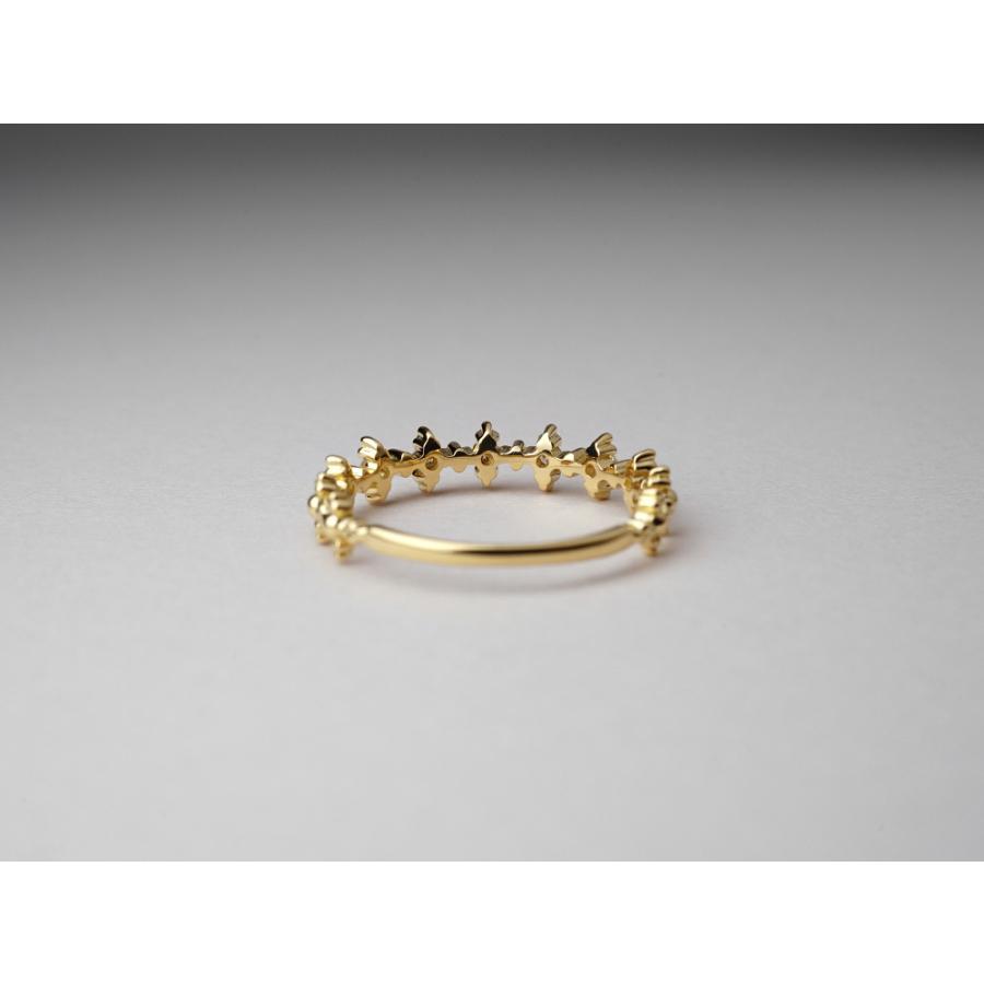 ハーフエタニティリング ダイヤモンド K18 ダイヤモンド ハーフエタニティ リング 0.2ct(Total) VVS～SI G