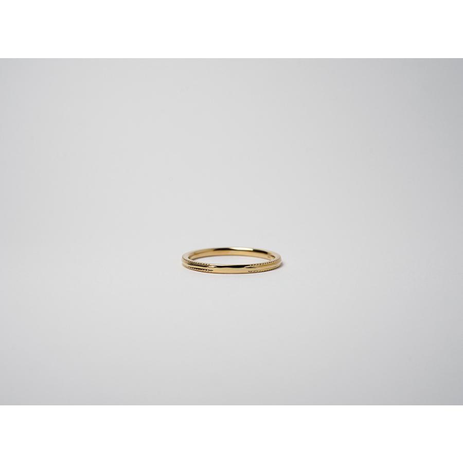 18K リング レディース 指輪 ミルグレーン シンプルでベーシック 地金