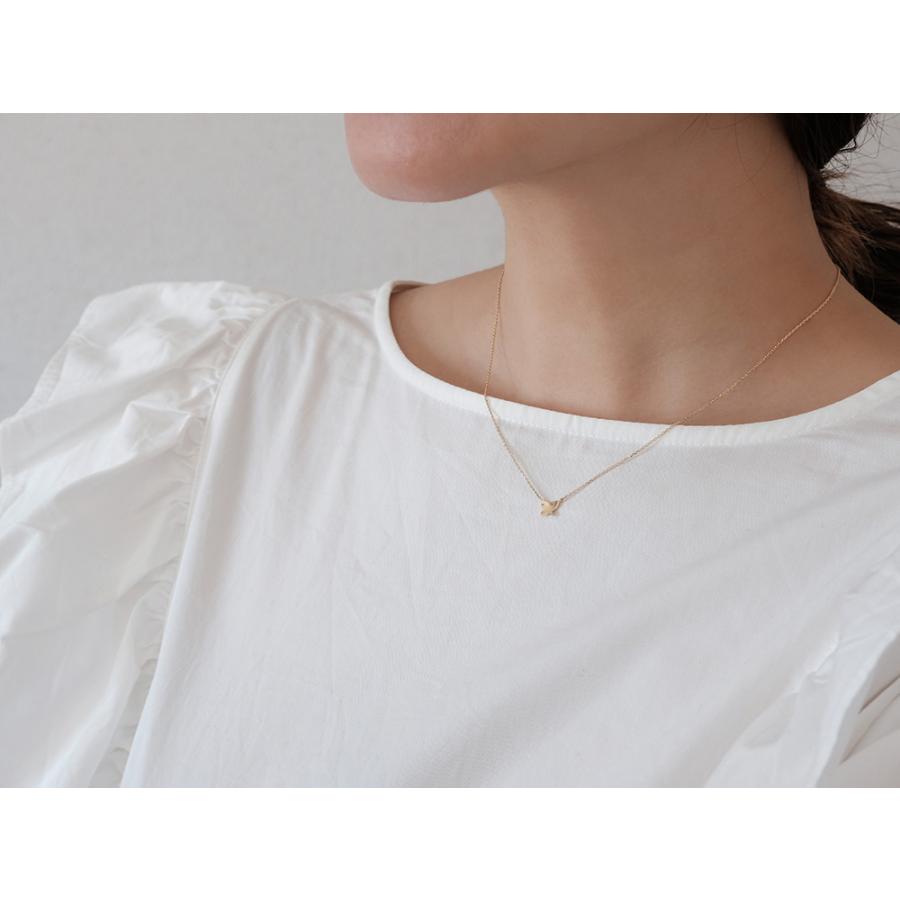 K18 フェミニン バタフライ ダイヤモンド ネックレス レディース 女性  