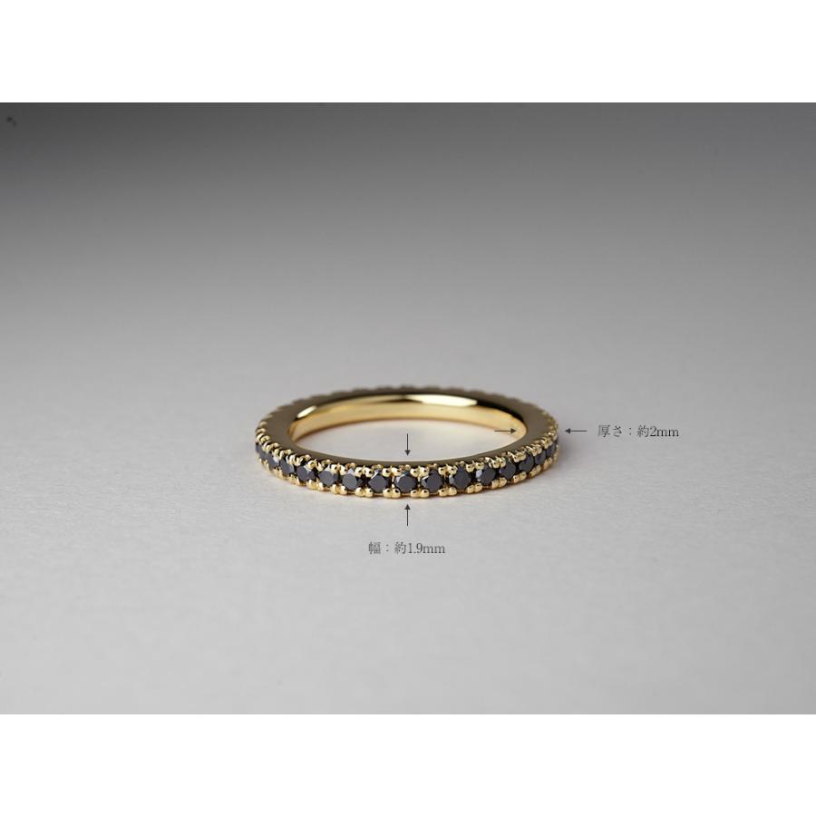 18K リング レディース 指輪 ブラックダイヤモンド ピンキー ダイヤ ブライダル 結婚 婚約 18金 K18 送料無料 rpg012031821122の画像