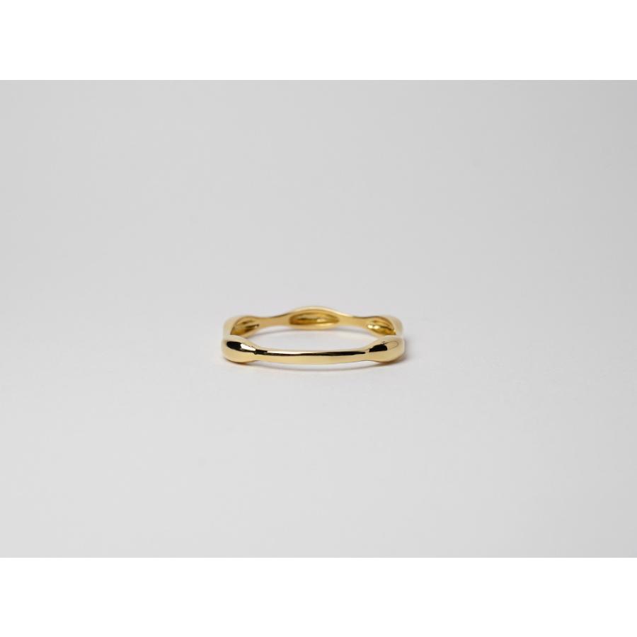 K18 スモーク リング レディース 指輪 スタックリング モコモコ 18k 18