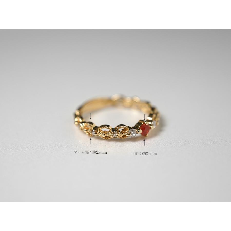11/28午後値上げ実施】 K18 ルビー＆ダイヤモンド リング