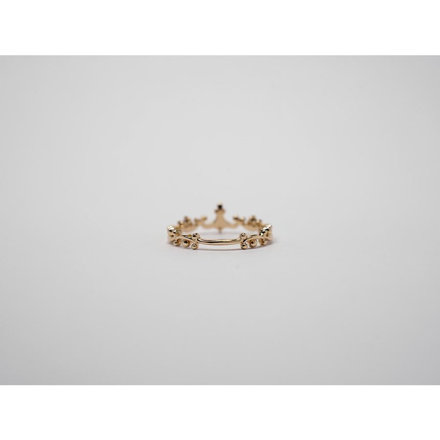 ピンキーリング 18K リング レディース 指輪 ダイヤモンド ティアラ