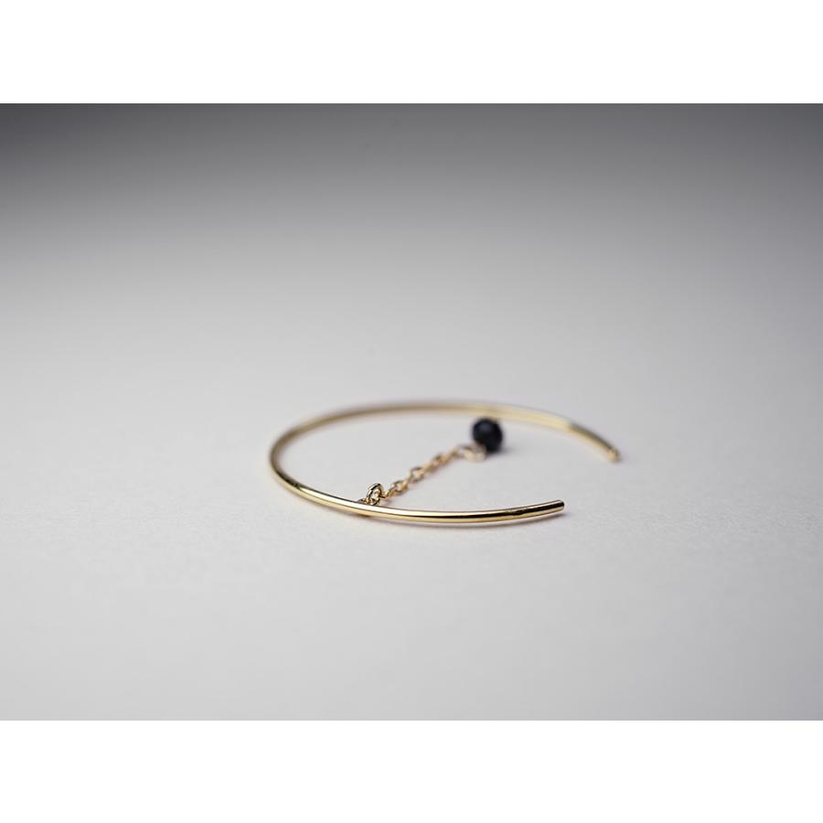 ピアス 18K フープピアス ゆれるピアス ブラックスピネル 揺れるピアス チェーン レディース 18金 K18 プレゼント 送料無料 rpa1884323の画像