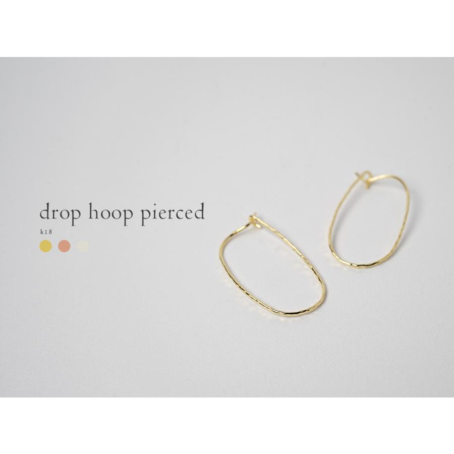 フープピアス k18 レディース ピアス シンプル 大きい フープ ピアス18