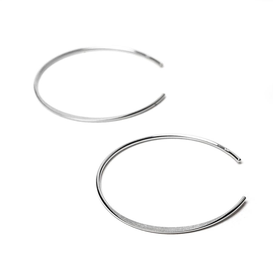 18K フープピアス レディース ピアス フープ リング 揺れるピアス ゆれるピアス 大きい シンプル 18金 K18 送料無料 rpa1884223の画像