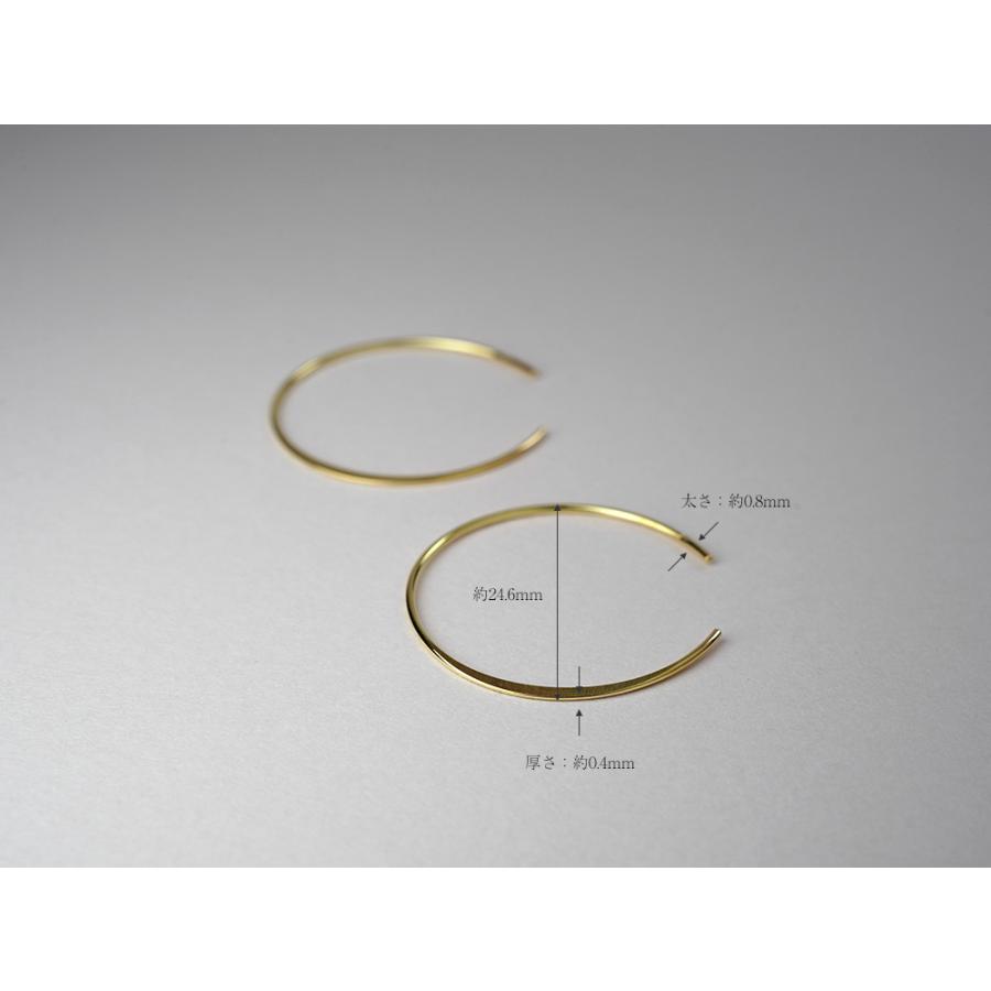 18K フープピアス レディース ピアス フープ リング 揺れるピアス ゆれるピアス 大きい シンプル 18金 K18 送料無料 rpa1884223の画像