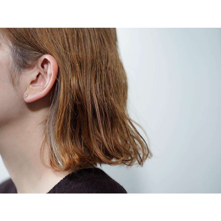 K18 ダイヤモンド スタッド ピアス 0.1ct(H/SIクラス)で飽きのこない