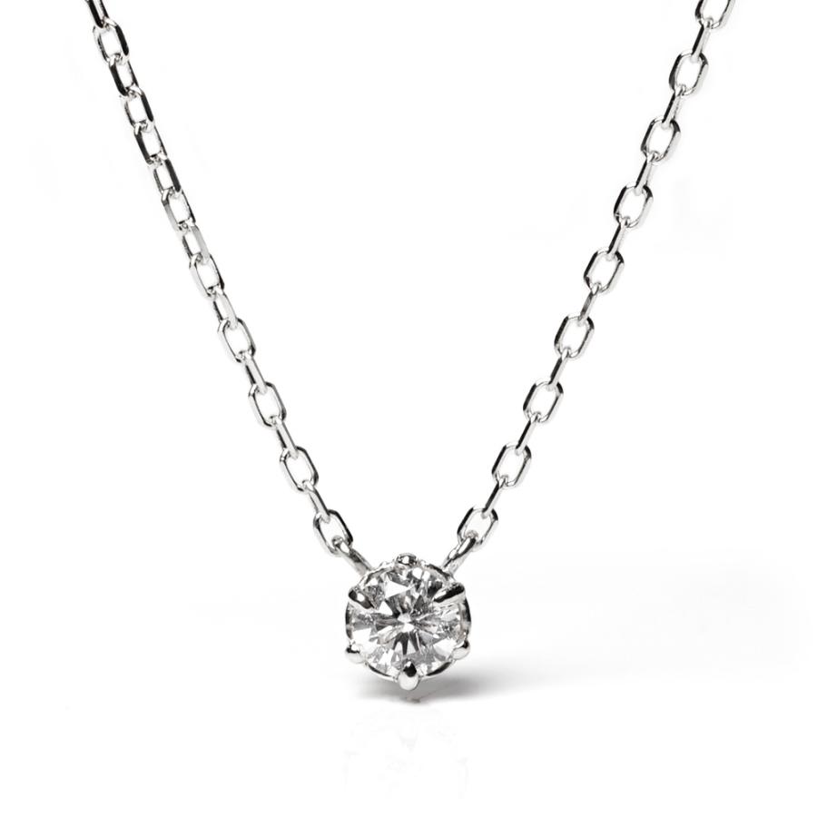 K18 ダイヤモンド ネックレス 0.1ct クラウン 女性らしさを K18 ダイヤモンド ネックレス 0.1ct クラウン 女性らしさを