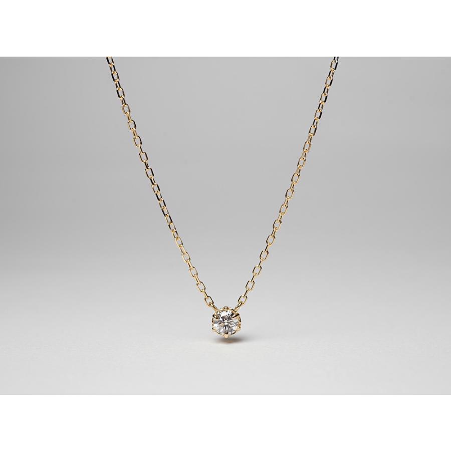 K18 ダイヤモンド ネックレス 0.1ct クラウン 女性らしさを K18 ダイヤモンド ネックレス 0.1ct クラウン 女性らしさを