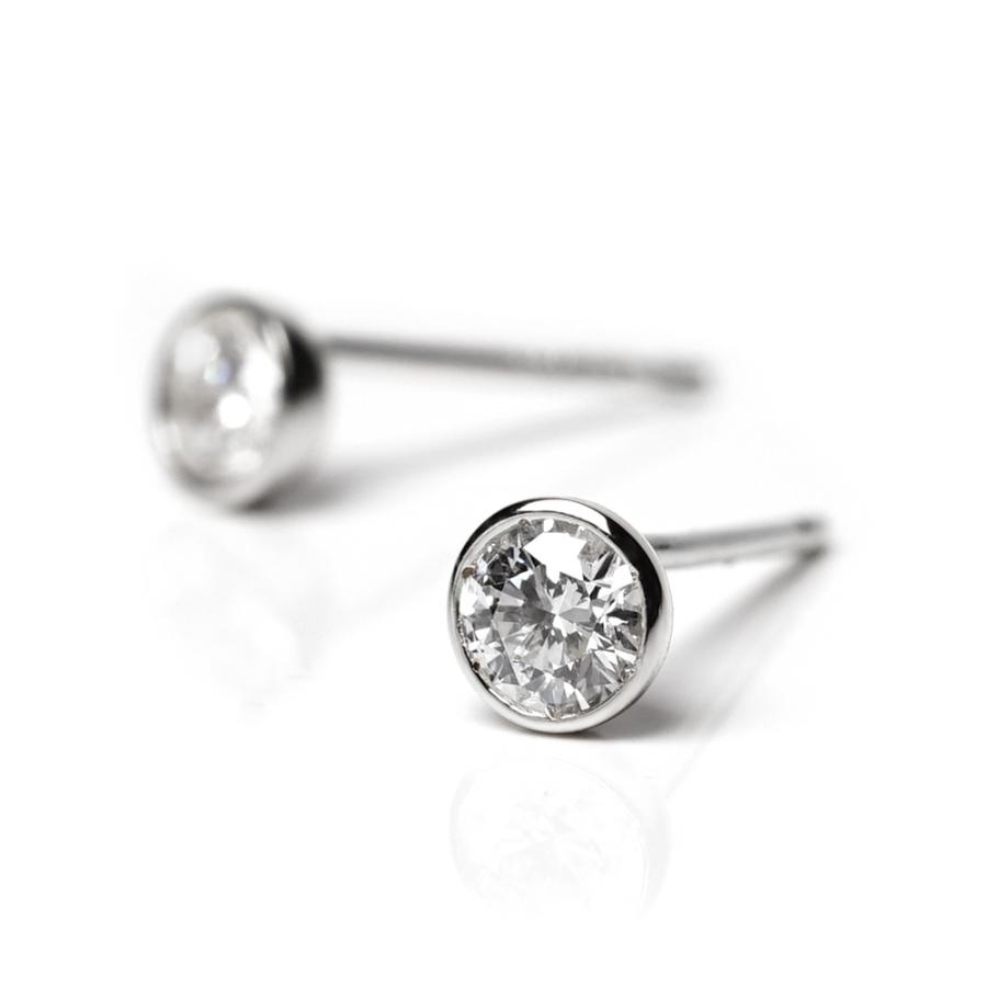 K18 ダイヤモンド スタッド ピアス 0.2ct H/SIクラス ダイヤ 18k 18金