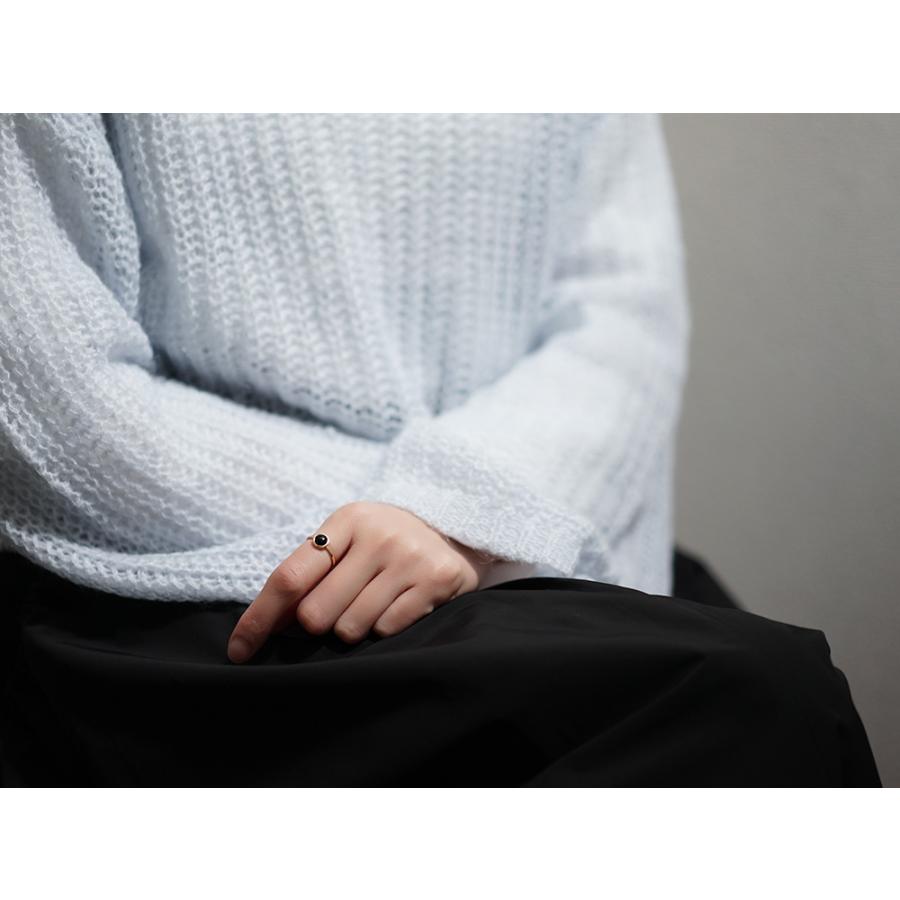 K18 エクリプス リング オニキス ブラックオニキス 18k 18金 重ね付け