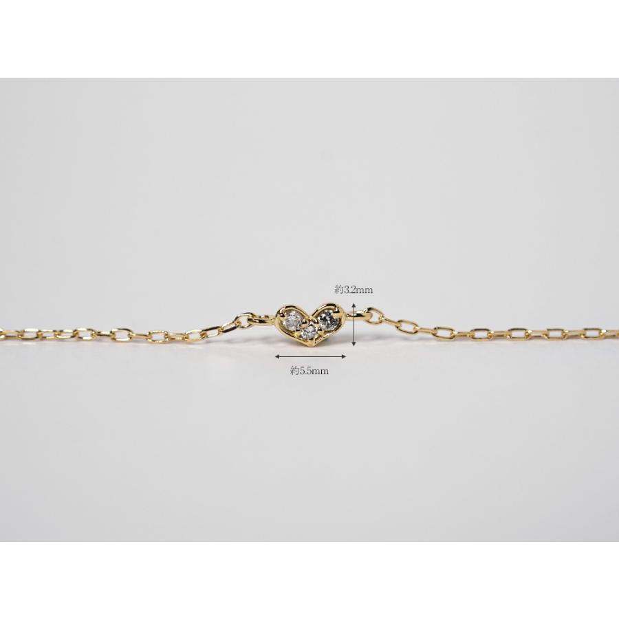 Ｋ18刻印あり☆K18ハート型チャーム付きブレスレット K18 18金 ブレスレット 刻印入り ハート型チャーム ブレスレット