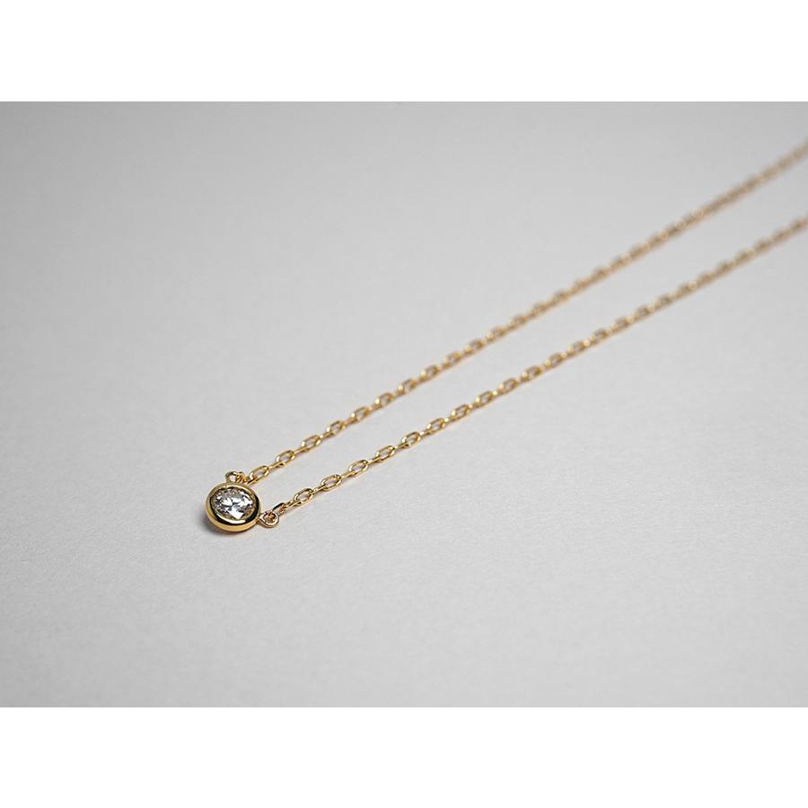 K18 ダイヤモンド ネックレス 0.1ct The pavilion 一粒シンプルダイヤモンドネックレス レディース 18k rpaub621 |  | 07